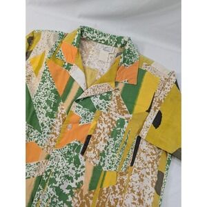 Vintage 1980s Repage Western Cosmic Abstract All-over Print Button-down Shirt L